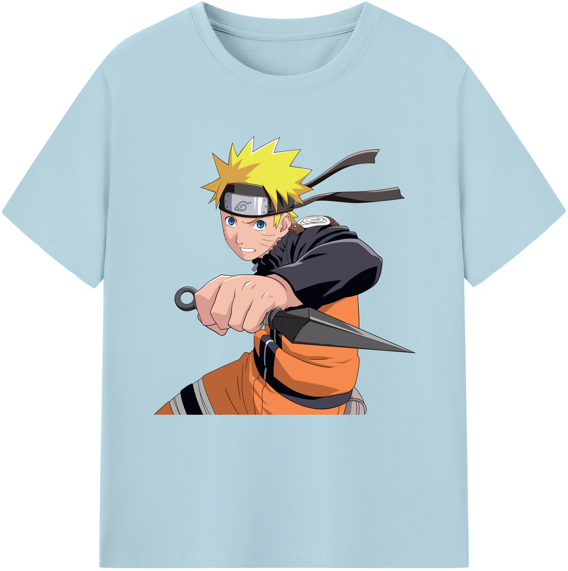 （画像用） NARUTO -ナルト- うずまき ナルト Uzumaki Naruto 綿100％半袖Tシャツ（フロントプリント）
